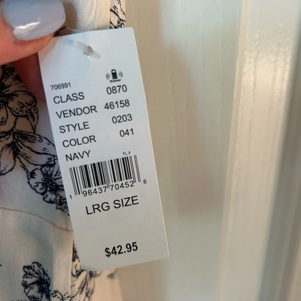 NWT Pacsun Blue Floral Mini Dress // LA hearts // Size Large - Picture 6 of 10